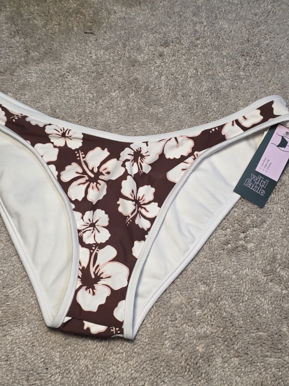 Wild Fable Brown Floral Bikini Bottom